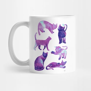 Galaxy Cats Pattern - Pink & Purple Mug